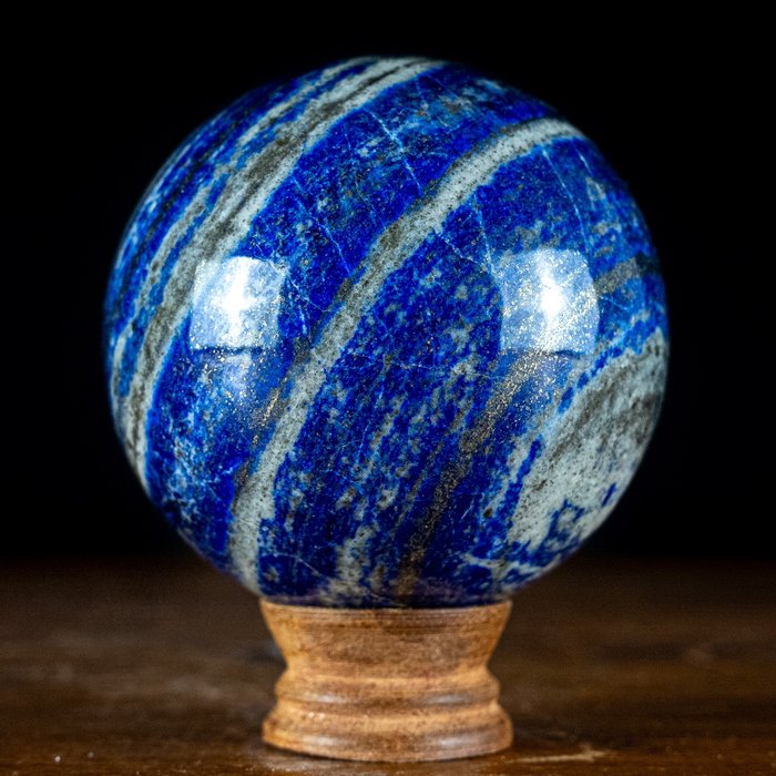Grande AA ++ Lapislázuli azul real Esfera- 1355.99 g