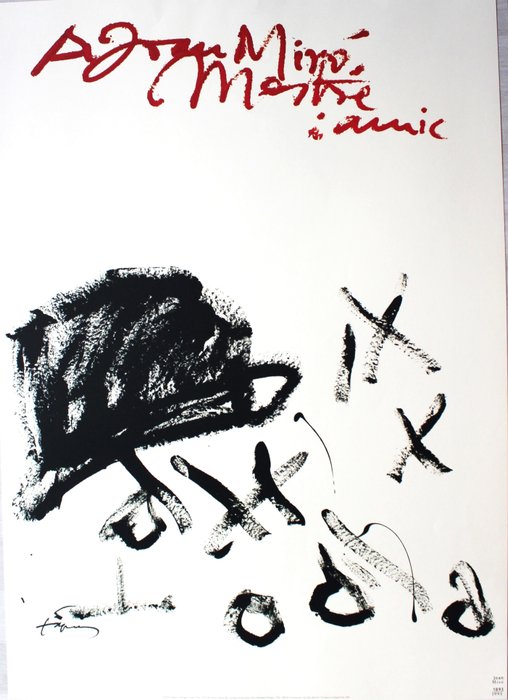 Antoni Tapies - "Homage to Joan Miro" 1993 - anii `90