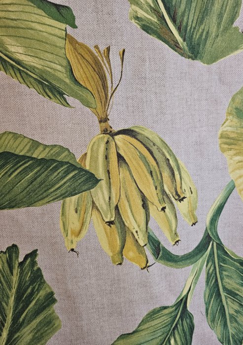 Ekskluzywna tkanina artystyczna z drzewami bananowymi - 300x280cm - projekt artystyczny - Tkanina  - 300 cm - 280 cm