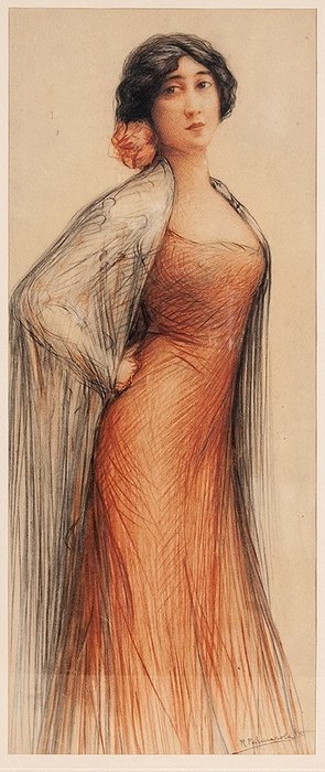 Ramón Palmarola Romeu (1877-1954) - Dama con mantón
