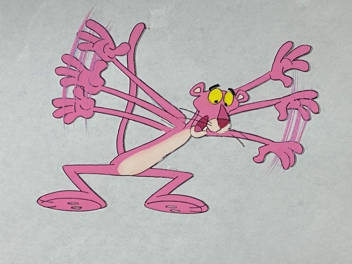 The Pink Panther Show (1970) - 1 Animazione originale Cel e disegno de La Pantera Rosa