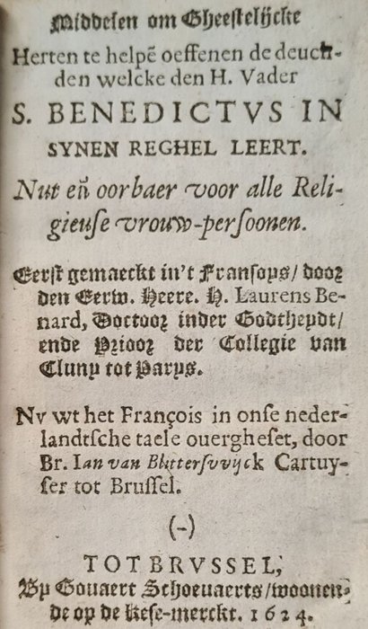 Laurens Benard / Jean Van Blitterswyck (vert,) - Middelen om gheestelijcke herten te helpen - 1624