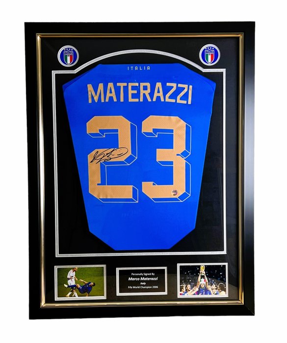 Italy - Campeonato Mundial de fútbol - Marco Materazzi - Camiseta de fútbol