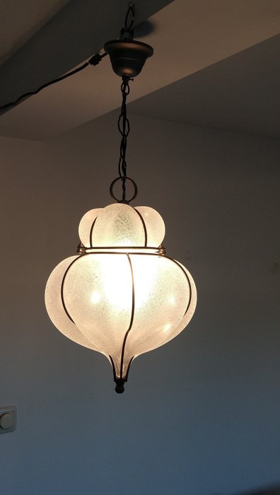 Lamp (1) - glass and metal