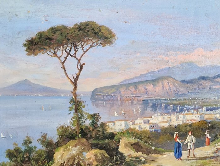 Scuola napoletana (XIX) - Veduta di Sorrento