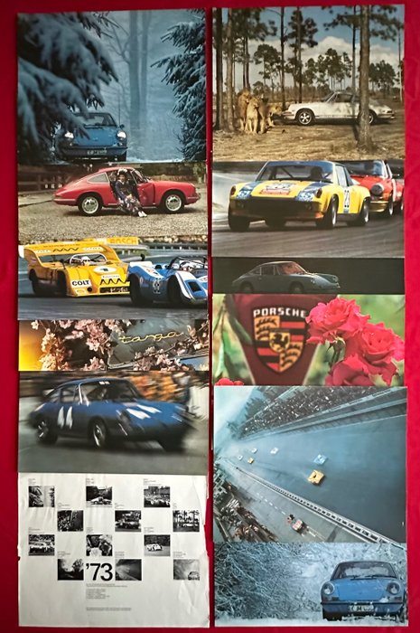 Kalenderark - Porsche - Christophorus calendar 1973