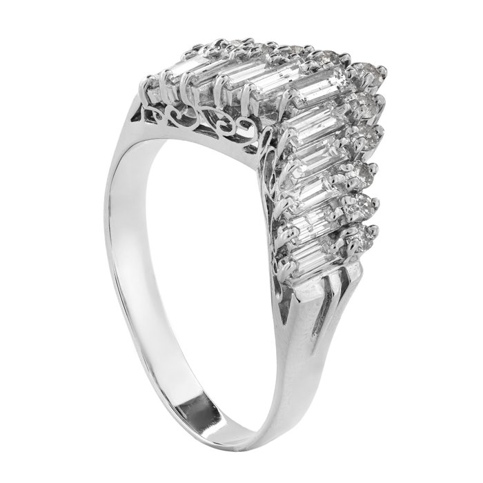 1.00 tcw Diamond Ring Platino - Anello - 1.00 ct Diamante