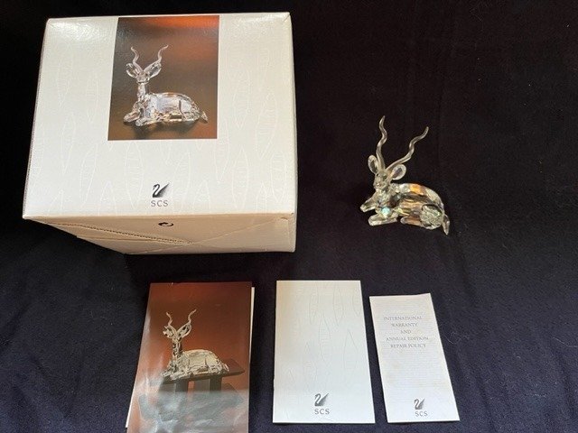 Swarovski – Cheetah 183225 – SCS 1994 Kudu 175703 – Boxed – Beeldje –  (2) – Kristal