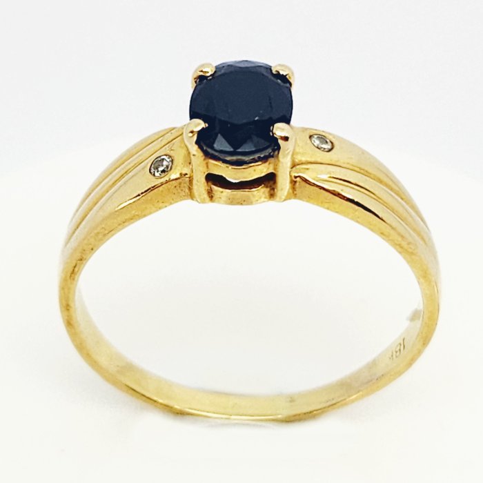Δαχτυλίδι Κίτρινο χρυσό Ζαφείρι