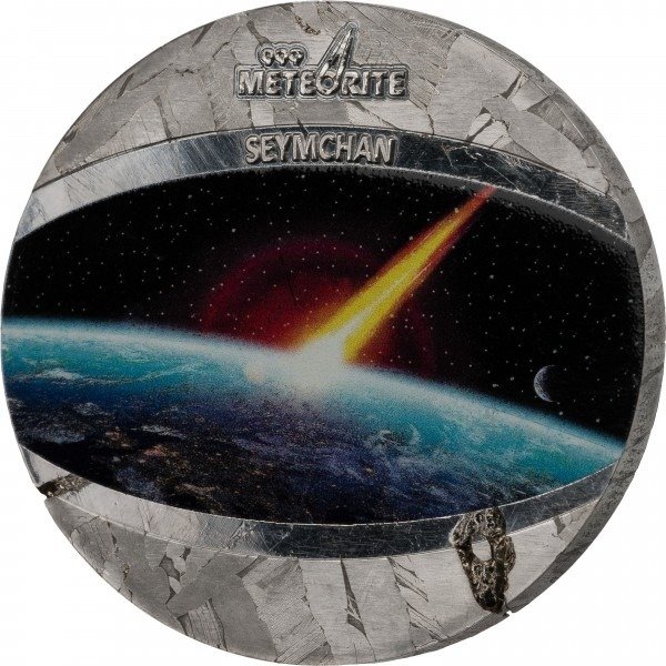 紐埃. 1 Dollar 2021 Meteorite Seymchan, 1 Oz (.999)
