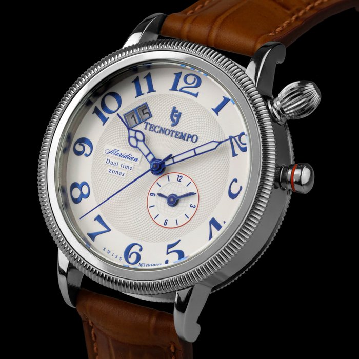 Tecnotempo® - Dual Time Zones "Meridian" - Swiss Movt - Limited Edition 50PCS - TT.ME.WBL - Heren - 2011-heden