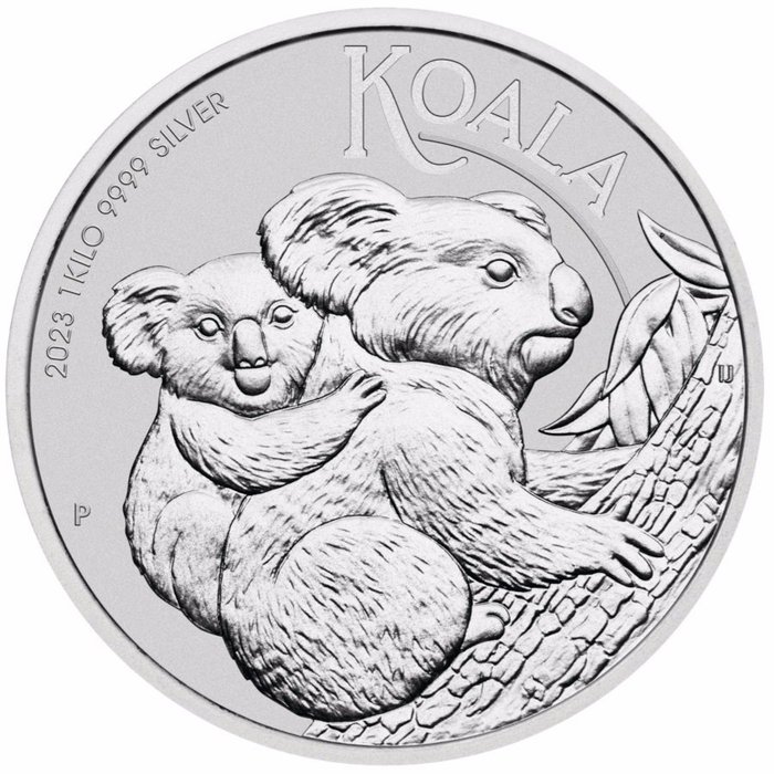 Australia. 30 Dollars 2023 1 Kilo, Australian Silver Koala Coin BU (In Capsule)