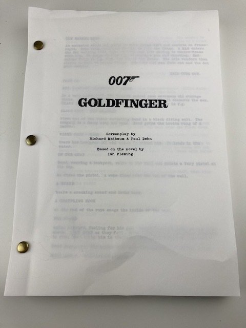 James Bond 007: Goldfinger – Sean Connery – United Artists – Film script screenplay Final Draft 1964