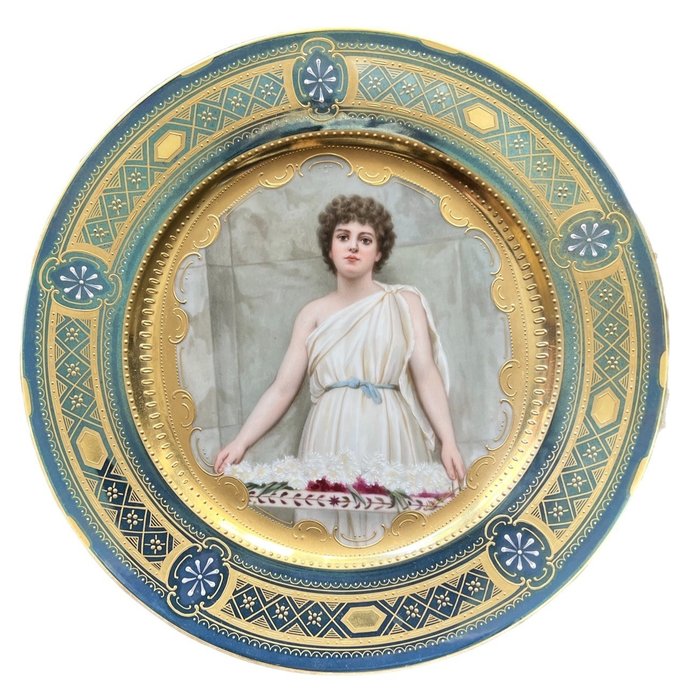 Vienna style - Plato (1) - Napoleón III - Porcelana