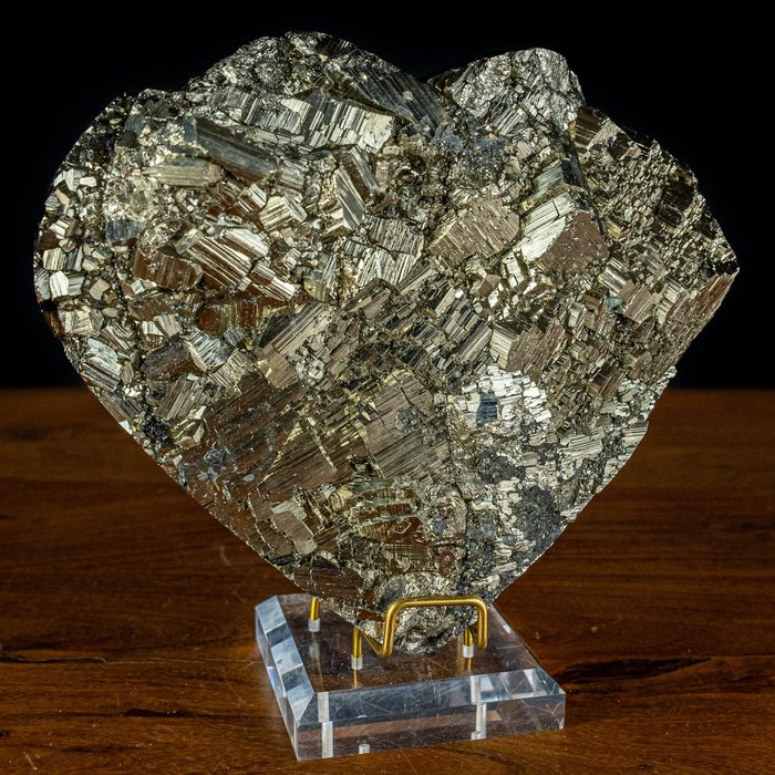 Sjelden førstekvalitets naturlig gylden pyritt Hjerte- 5181.27 g