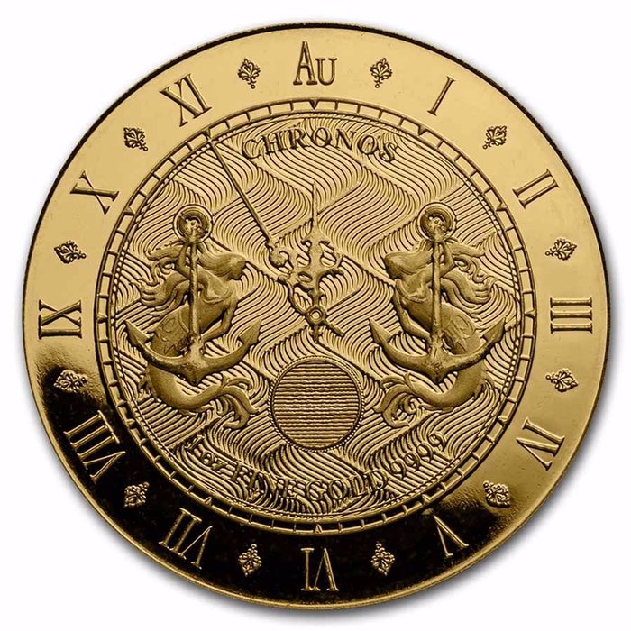 Tokelau. 100 Dollars 2021 1 oz $100 NZD Niue Chronos Proof-Like Gold Coin BU