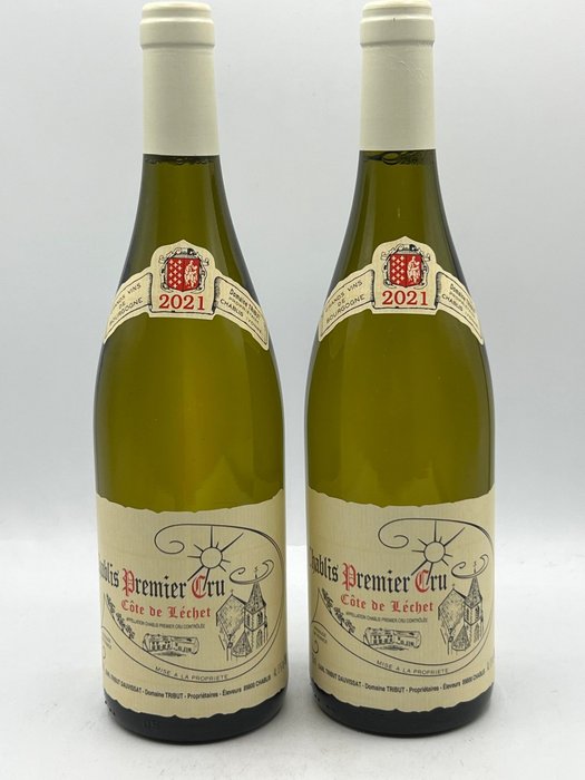 2021 Chablis 1° Cru "Côte de Léchet" - Laurent Tribut-Dauvissat - Chablis - 2 Flasker (0,75 L)