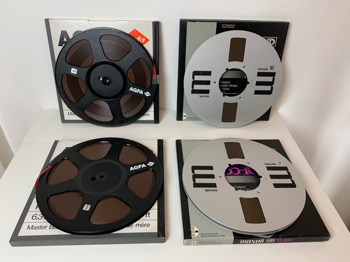 Maxell and AGFA - Maxell UD 35-180 tapes and AGFA professional PEM 468  master tapes - 26 cm reels - Catawiki