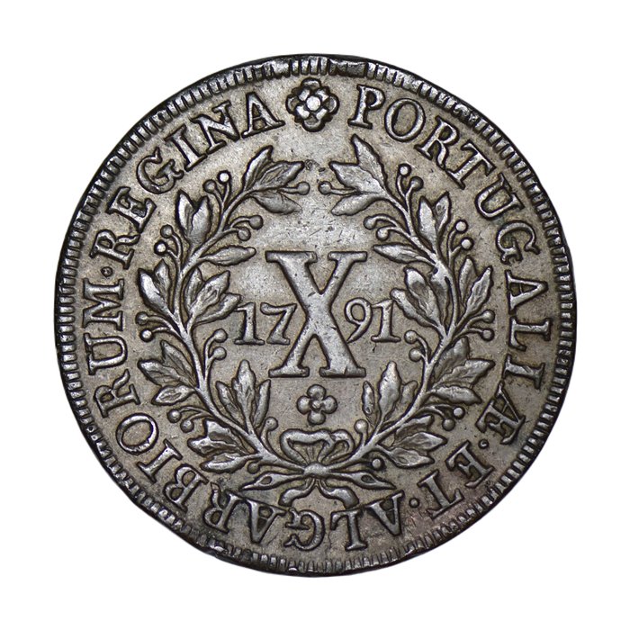 葡萄牙. D.玛丽亚一世（1786-1799）. X Reis 1791 - Coroa baixa - Escassa