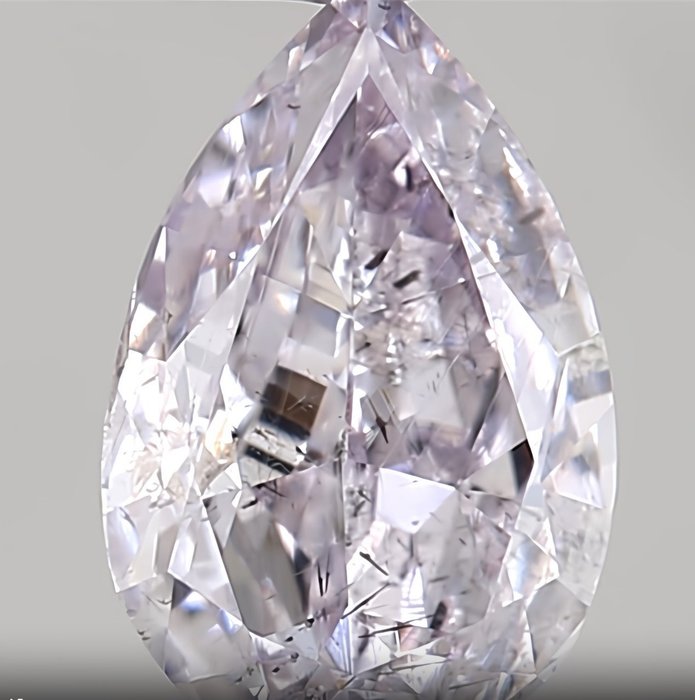 1 pcs 钻石 - 0.30 ct - 梨形 - 淡粉 - I1 内含一级
