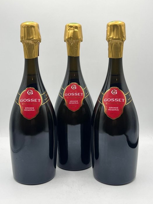 Gosset, Grande Reserve - Champán Brut - 3 Botellas (0,75 L)