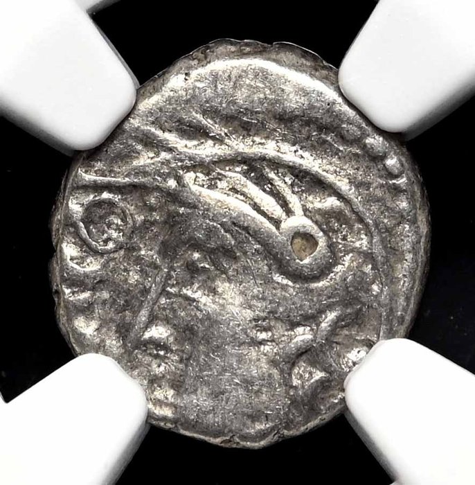 Celtas, Sequani. AR Quinarius,  Circa 100-50 BC, NGC Choice VF