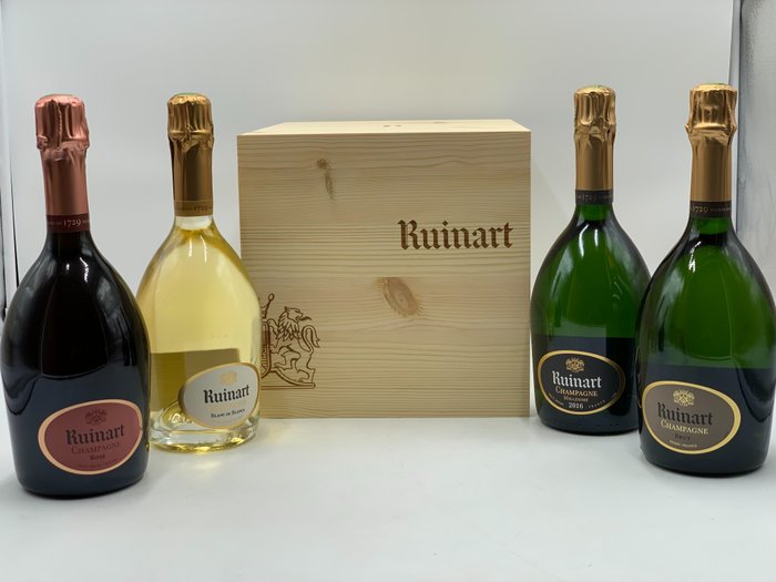 Ruinart, Caisse Cave - Brut - 2016 - Rosé - Blanc De Blancs - 香槟地 - 4 Bottles (0.75L)