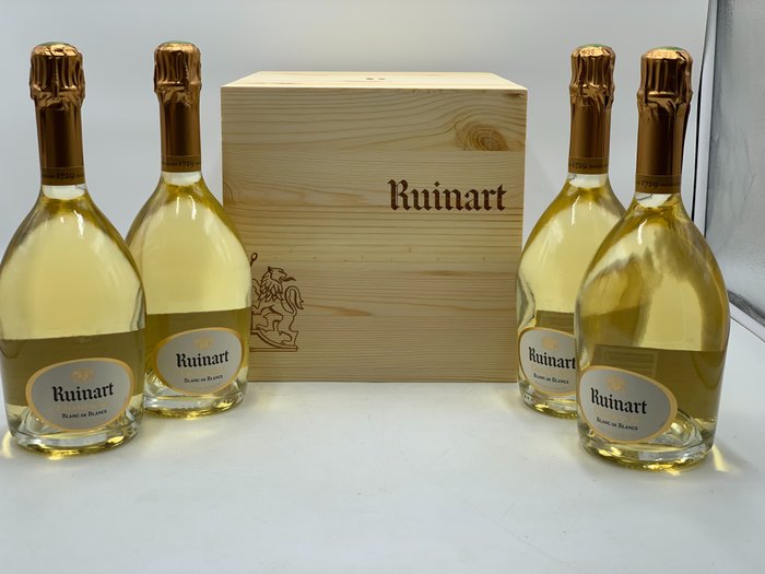 Ruinart, Caisse Cave - Champagne Blanc de Blancs - 4 Flasker (0,75 L)