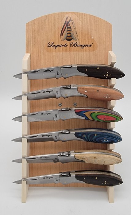 Laguiole Bougna - 餐刀套裝 (6) - 木, 鋼（不銹鋼）
