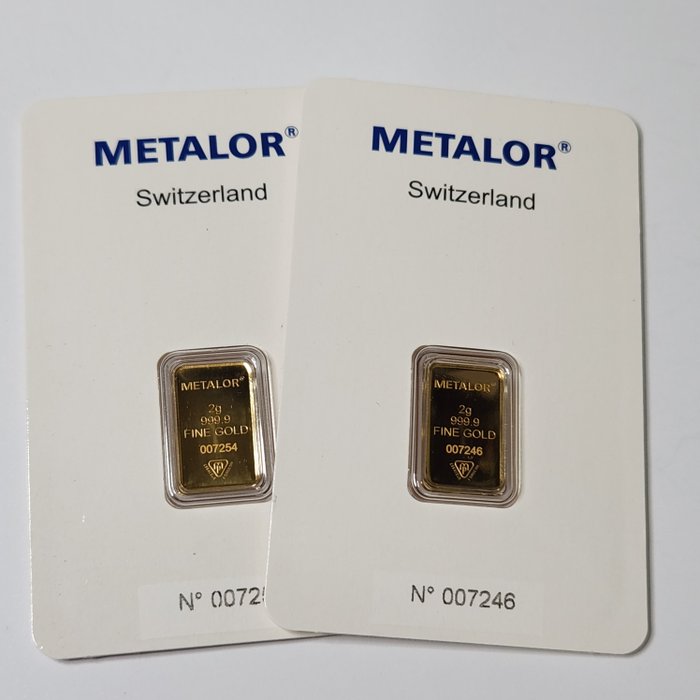 4 Gramm - Gold .999 - Metalor - Mit Zertifikat