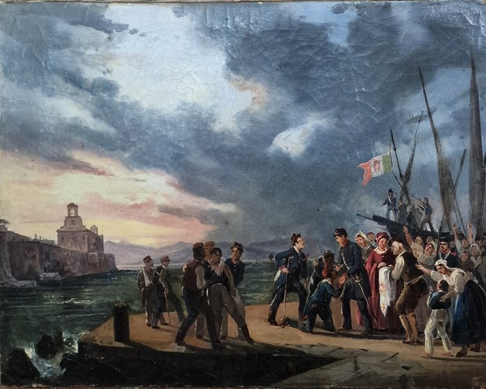 Salvatore Fergola (1799-1874) - La resa di Francesco di Borbone a Gaeta