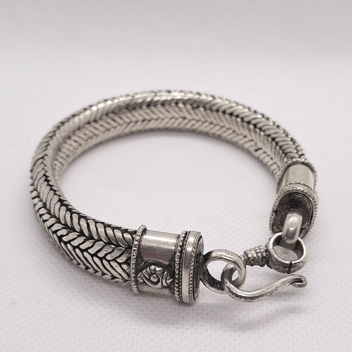 Indian Snake, handcrafted, 925 Silver (85gr) - Bracelet