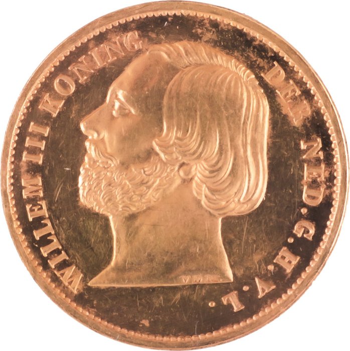Niederlande. Willem III (1849-1890). 20 Gulden or Dubbele Negotiepenning 1850 Proof