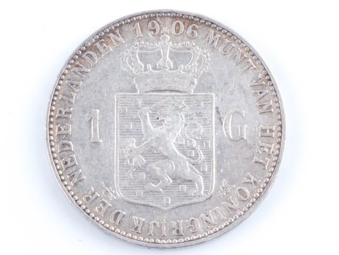 Niederlande. Wilhelmina (1890-1948). 1 Gulden 1906