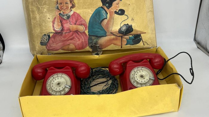 L.A.C. - Αναλογικό τηλέφωνο - Πλαστικό, Ζευγάρι vintage τηλέφωνα