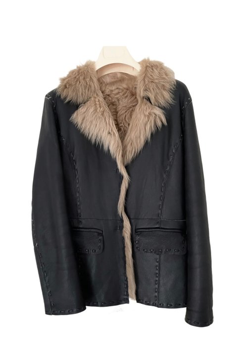 Ermanno Scervino Fur coat, Leather jacket