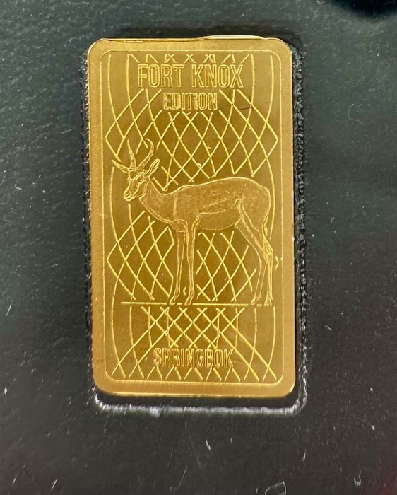 Förenta staterna. Gold medal 2021 Springbok - Fort Knox, 1/100 Oz (.999)  (Ingen mindstepris)