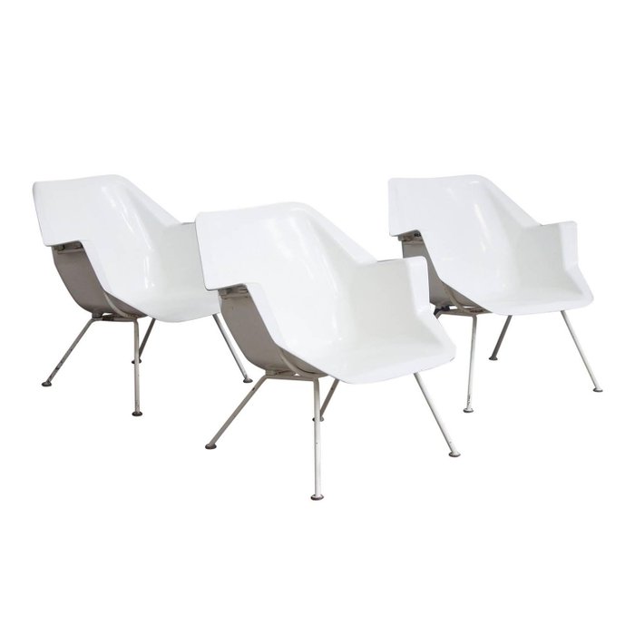 Gispen - André R. Cordemeyer, Wim Rietveld - Fauteuil (3) - 416 - Polyester, metaal