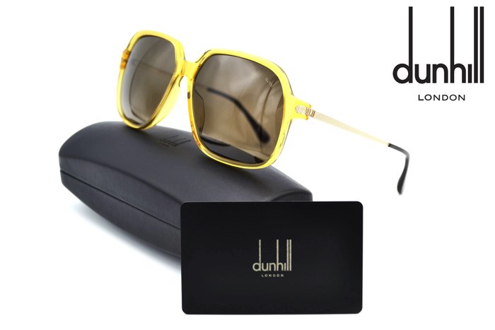 Alfred Dunhill - London - SDH130 - Exclusive Acetate & Gold Metal - Yellow Design - *New* - Napszemüveg