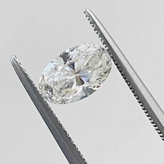 1 pcs Diamante - 1.03 ct - Ovalado - G, Color Enhanced GIA - VVS2