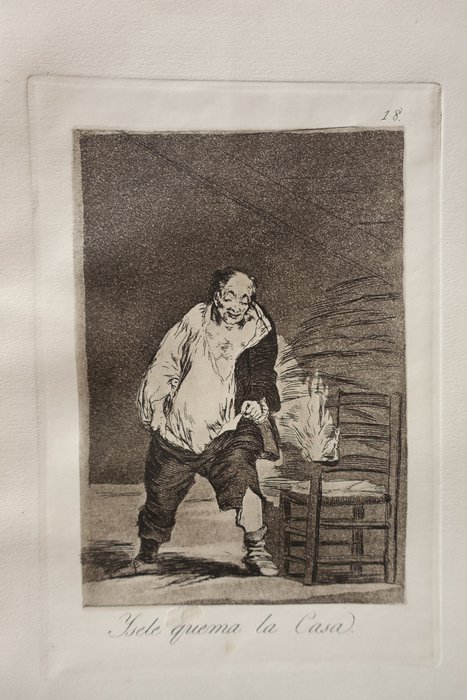 Francisco José De Goya y Lucientes (1746-1828), after - Caprichos, Blatt #18: Y se le quema la casa (Und sein Haus brennt ab)