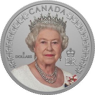 Canada. 5 Dollars 2022 A Portrait of Queen Elizabeth II, (.999)  (No Reserve Price)