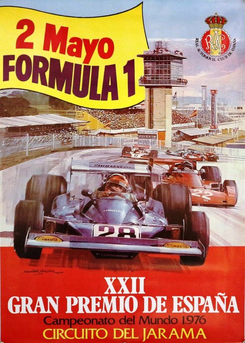 Michael Turner - Manifesto "Gran Premio de Espana Jarama, Formula 1 - Michael Turner" - 1970‹erne