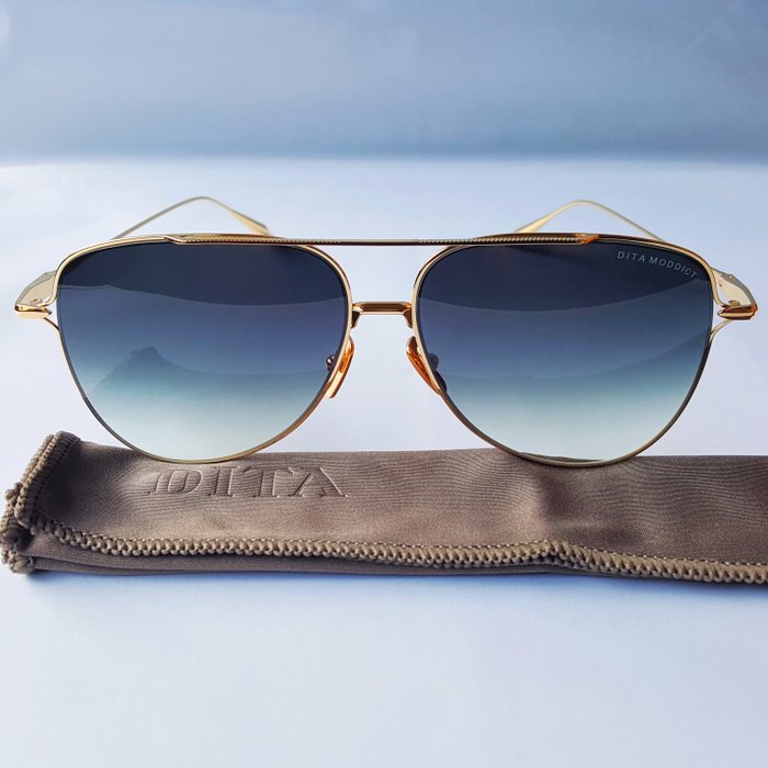 Dita - Moddict - Titanium - Aviator Gold - Premium Hand Made - New - Sonnenbrille