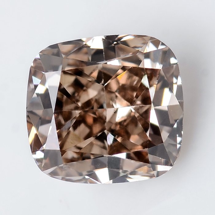 1 pcs Diamant - 0.75 ct - Briljant, Kussen aangepast Briljant - Natural Fancy Brown - SI1