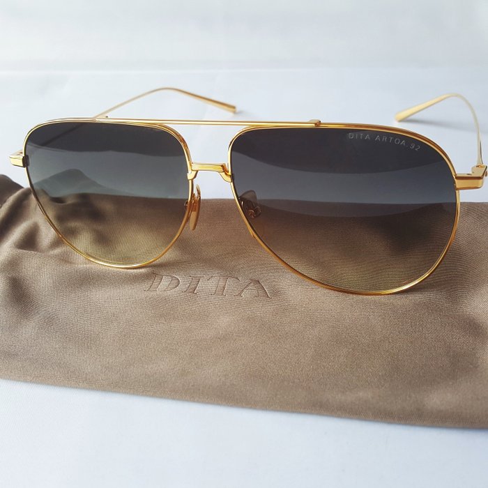 Dita - TITANIUM - Aviator - Gold - Premium - Hand Made - New - Sonnenbrille