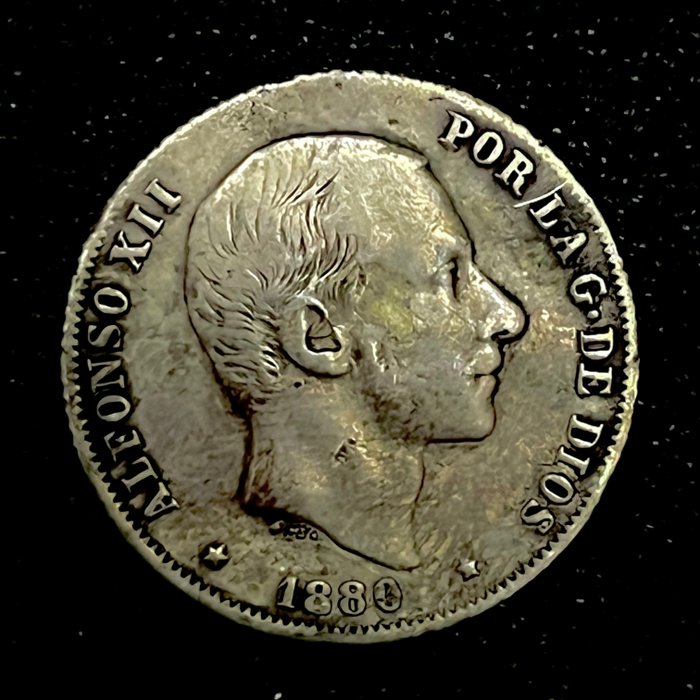 西班牙. Alfonso XII (1874-1885). 20 Céntimos de Peso - 1880 - Filipinas - Escasa - (R187)