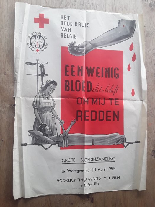 Creation et Impression Desoer - Liege - Het rode kruis van Belgie - Années 1950