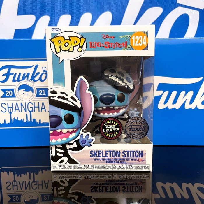 Funko Pop!  - Figurka Disney Lilo & Stitch Skeleton Stitch Glow Chase Limited Edition #1234 - Wietnam