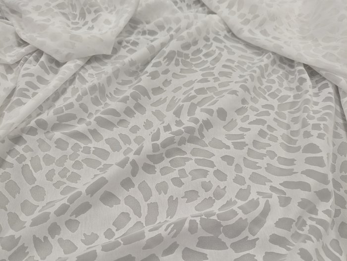 	Splendido tendaggio lavorazione Devorè su Lino cm 710 x 300 - Têxtil